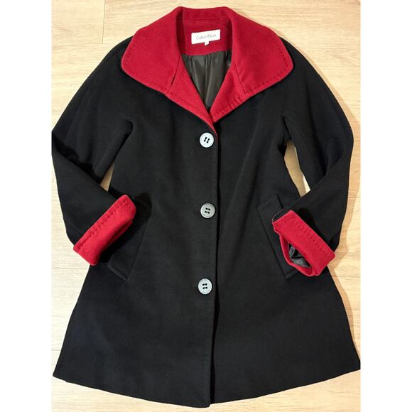 Calvin Klein Wool Blend Women’s Coat Medium Size 2 Excellent Condition PLZ READ - Picture 1 of 12